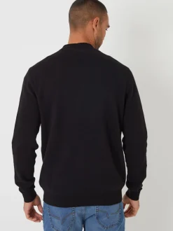 Zwart - Threadbare gebreid vest van een katoenmix