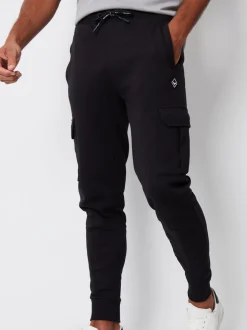 Zwart - Threadbare joggingbroek in cargostijl