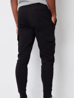 Zwart - Threadbare joggingbroek in cargostijl