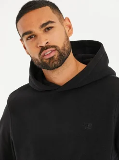 Zwart - Threadbare pullover-hoody van microfleece