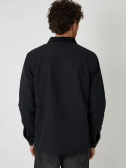 Zwart - Threadbare shacket gevoerd met borg