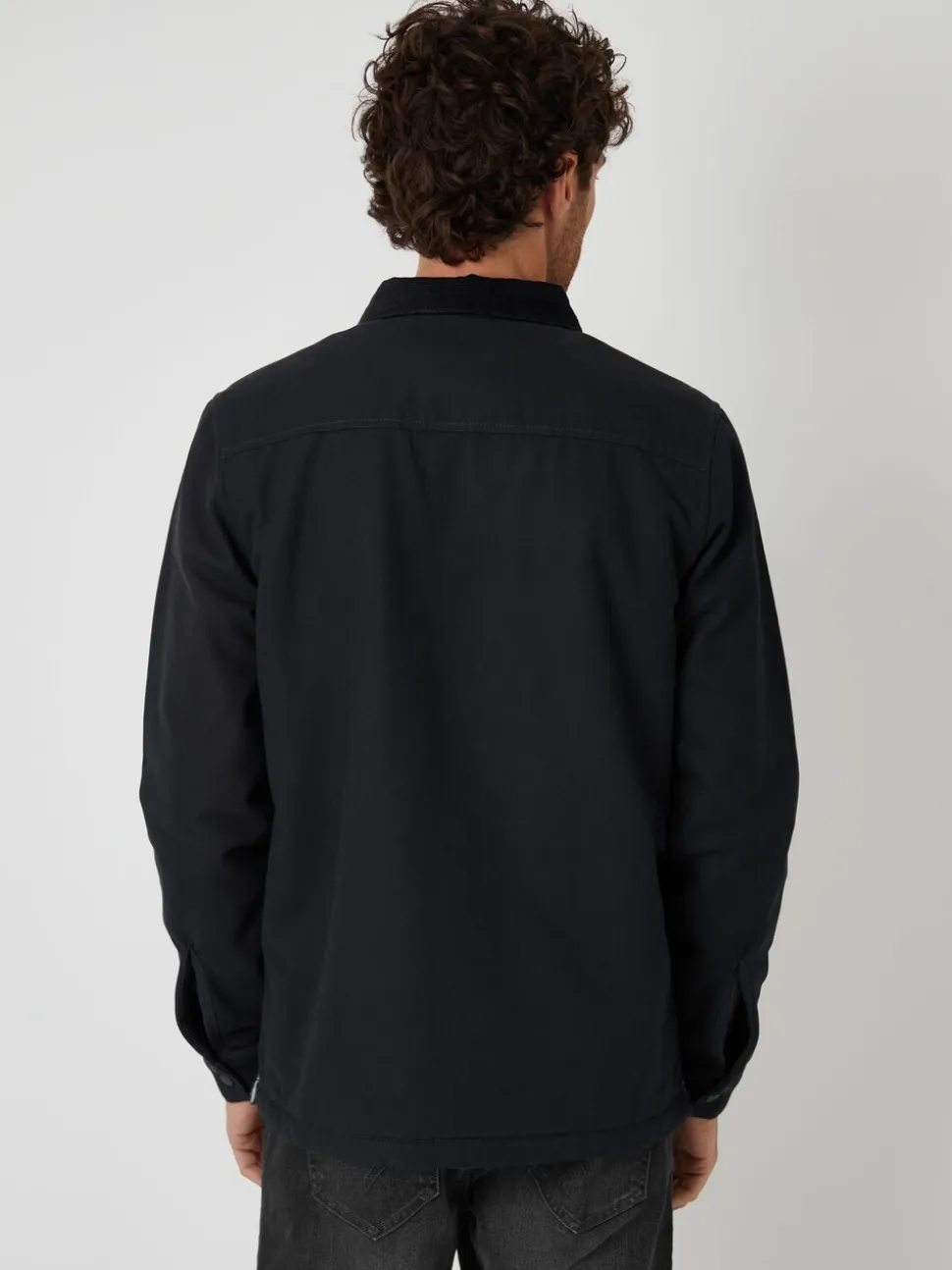 Zwart - Threadbare shacket gevoerd met borg