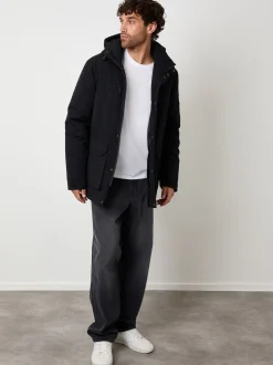 Zwart - Threadbare Showerproof Padded Hooded Coat