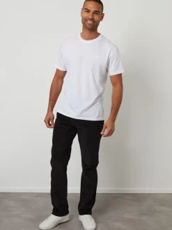 Zwart - Threadbare Straight Leg Stretch Corduroy Trousers