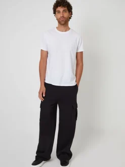 Zwart - Threadbare Wide Leg Cargo Joggers