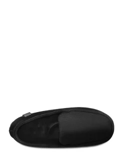 Zwart - Totes - Isotoner - Modieuze moccasinpantoffels met vierkant patroon voor heren