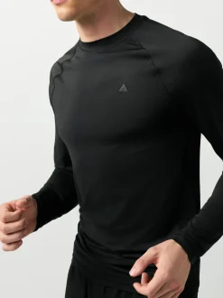Zwart - T-shirt met lange mouwen - Active Thermal Base Layer