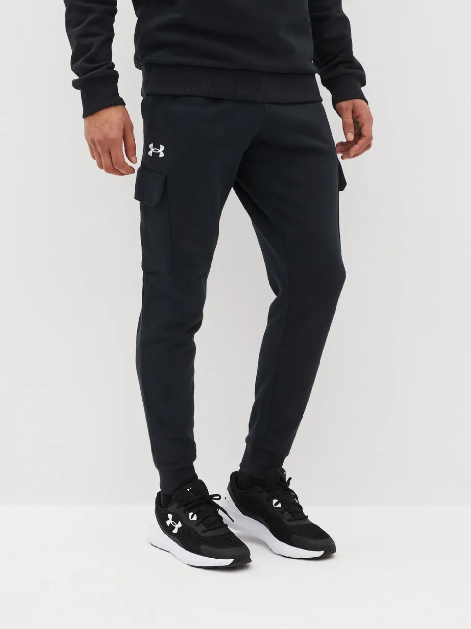Zwart - Under Armour Rival cargojoggingbroek van fleece