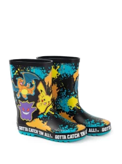 Zwart - Vanilla Underground Kids Pokemon Wellies with Handles