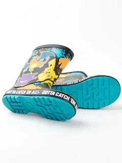 Zwart - Vanilla Underground Kids Pokemon Wellies with Handles