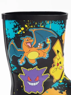 Zwart - Vanilla Underground Kids Pokemon Wellies with Handles