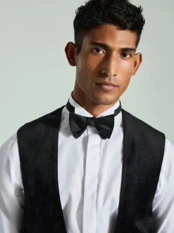 Zwart - Velvet Waistcoat