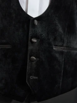 Zwart - Velvet Waistcoat
