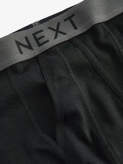 Zwart - Verpakking van 10 - A-frontboxershorts van 100% zuiver katoen