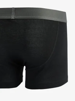 Zwart - Verpakking van 4 - A-frontboxershorts van 100% zuiver katoen