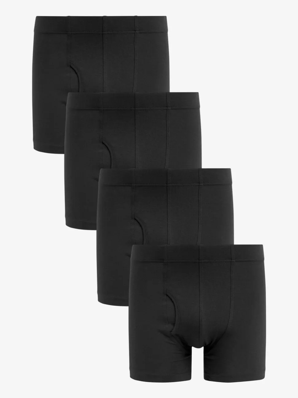 Zwart - Verpakking van 4 - Boxershorts met A-voorkant