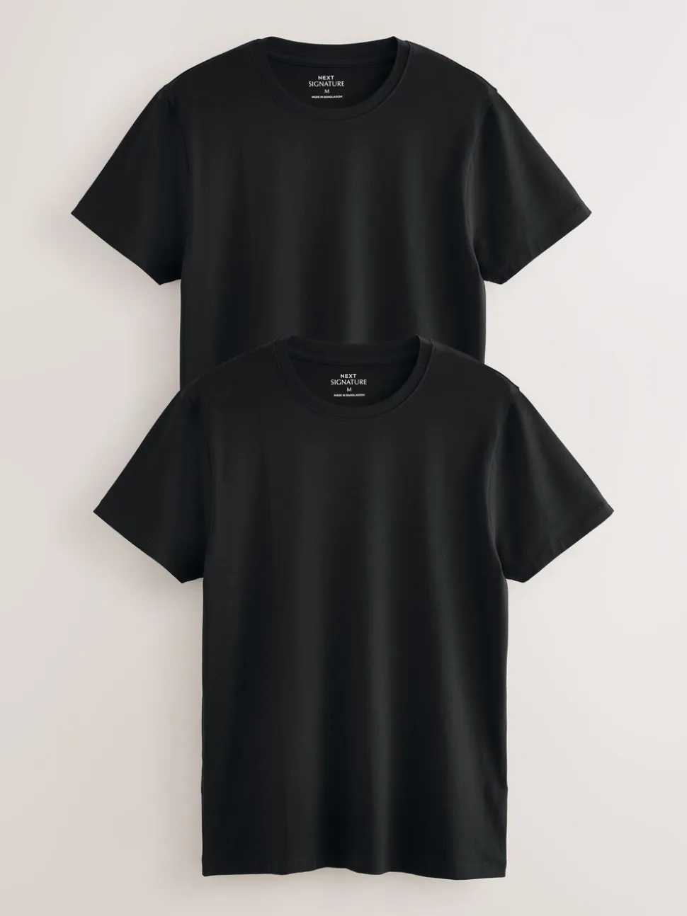 Zwart - Verpakking van 2 - Comfort T-shirt