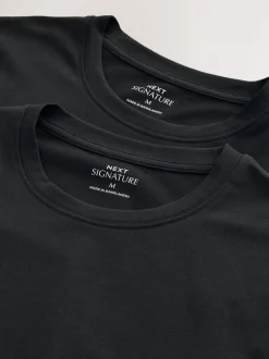 Zwart - Verpakking van 2 - Comfort T-shirt