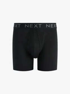 Zwart - Verpakking van 15 - Sportboxershorts met A-voorkant en langere pijpen