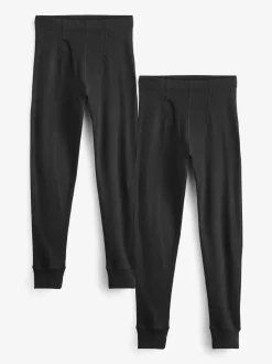 Zwart - Verpakking van 2 - Thermische legging