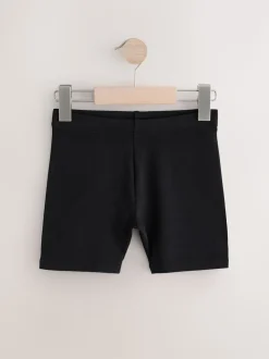 Zwart - Verpakking van 7 stretchy fietsshorts met hoog katoengehalte (3-16jr)