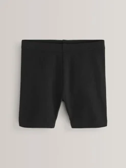 Zwart - Verpakking van 5 stretchy fietsshorts met hoog katoengehalte (3-16jr)