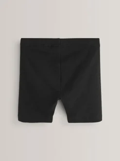 Zwart - Verpakking van 5 stretchy fietsshorts met hoog katoengehalte (3-16jr)