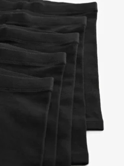 Zwart - Verpakking van 5 stretchy fietsshorts met hoog katoengehalte (3-16jr)