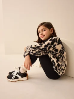 Zwart - Vetersneakers met dikke zool