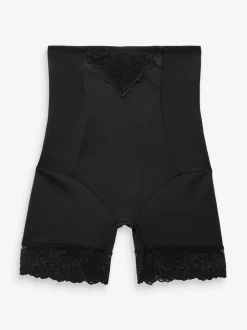 Zwart - Vormende slip met stevige buikcorrectie