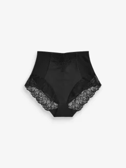 Zwart - Vormende slip met stevige buikcorrectie