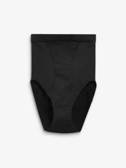 Zwart - Vormgevende naadloze slip voor gladdere dijen met stevige buikcorrectie