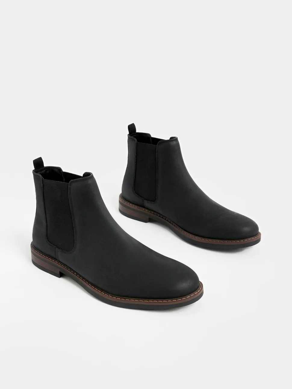Zwart - Wasachtige leren Chelsea Boots