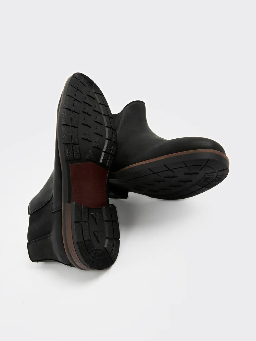 Zwart - Wasachtige leren Chelsea Boots