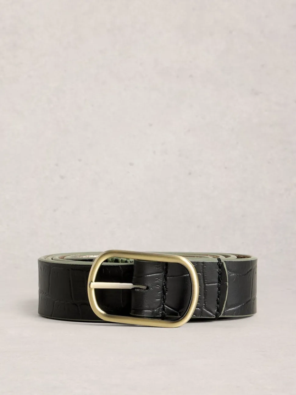Zwart - White Stuff Reversible Leather Belt