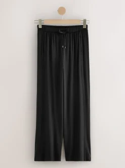 Zwart - Wide Leg Jersey Joggers