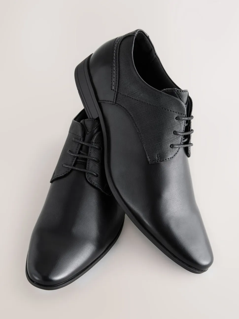 Zwart - Wijde pasvorm - Derbyschoenen met veter