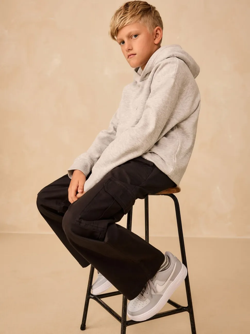 Zwart - Woven Cargo Trousers (3-16yrs)