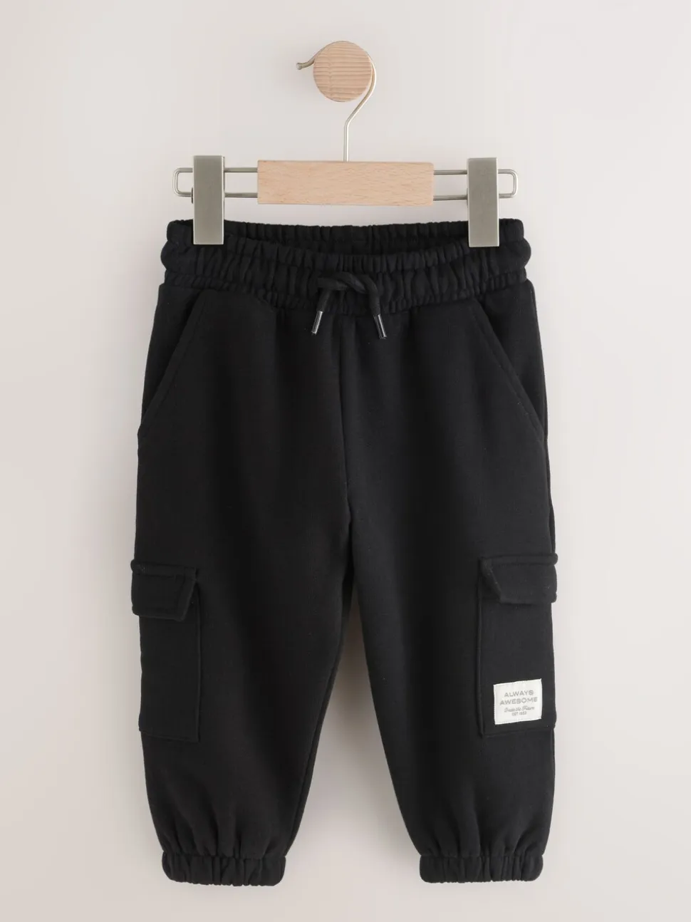 Zwart - Zacht aanvoelende jersey utility joggingbroek (3mnd-7jr)