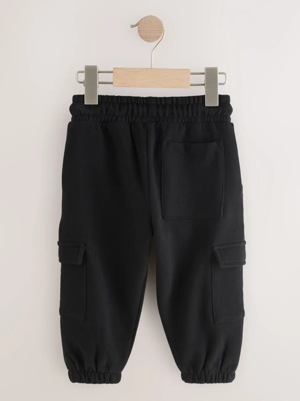 Zwart - Zacht aanvoelende jersey utility joggingbroek (3mnd-7jr)