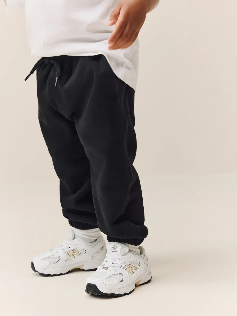 Zwart - Zacht aanvoelende jersey joggingbroek (3 mnd-7 jr)