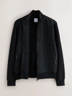 Zwart - Zonder capuchon. - Hybrid Full Zip Jacket
