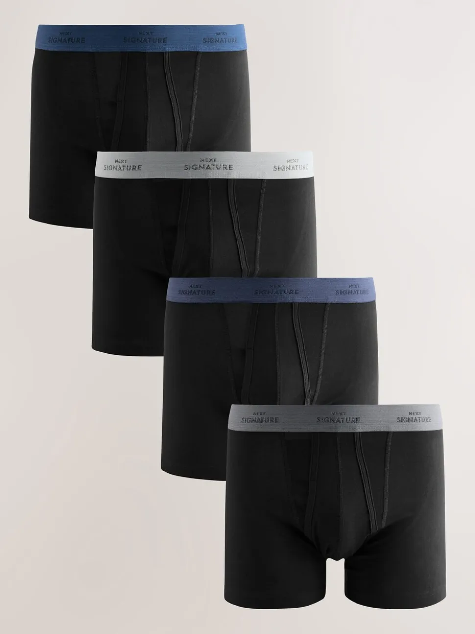Zwart comfortabel zacht - Verpakking van 4 - Signature boxershorts