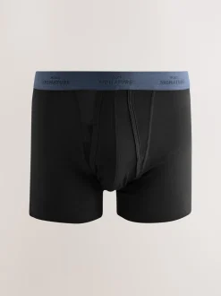 Zwart comfortabel zacht - Verpakking van 4 - Signature boxershorts