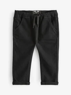 Zwart denim - Superzachte jeans met stretch en elastische taille (3 mnd-7 jr)