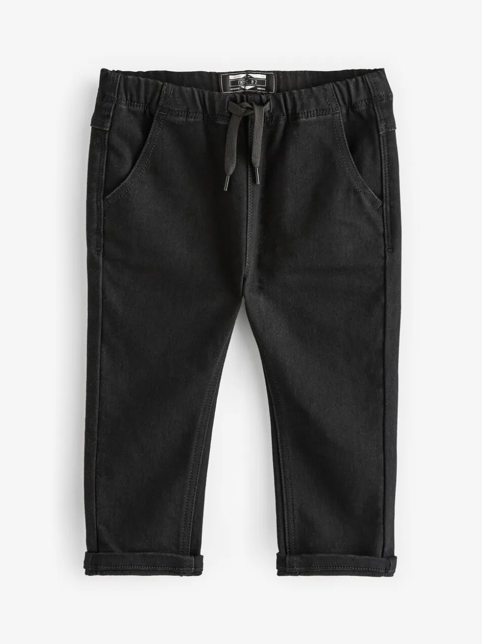 Zwart denim - Superzachte jeans met stretch en elastische taille (3 mnd-7 jr)