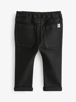 Zwart denim - Superzachte jeans met stretch en elastische taille (3 mnd-7 jr)