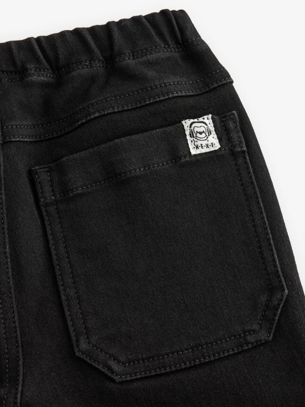 Zwart denim - Superzachte jeans met stretch en elastische taille (3 mnd-7 jr)