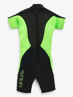 Zwart en groen met korte mouw - Wetsuit (1 - 16 jr)