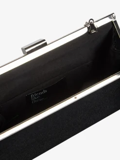 Zwart fluweel - Friends Like These Occasion Clutch Bag